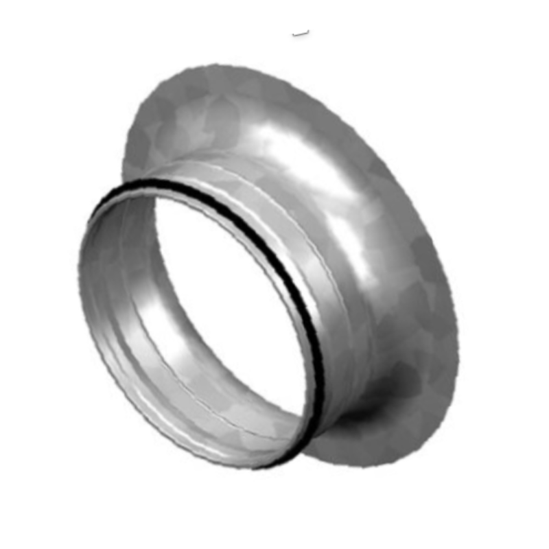 Connessione metallica per plenum disponibile nei diametri 125mm, 160mm e 200 mm